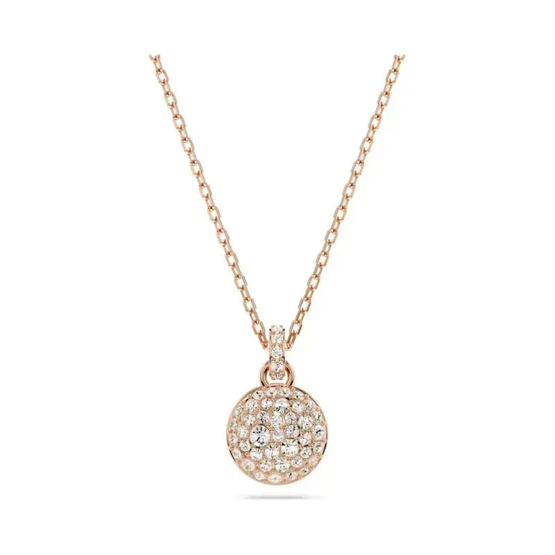Original 2025 New Luxury Stainless Steel Simple Fine Jewelry for Women Round Necklace Bracelet Earrings Party Accessories