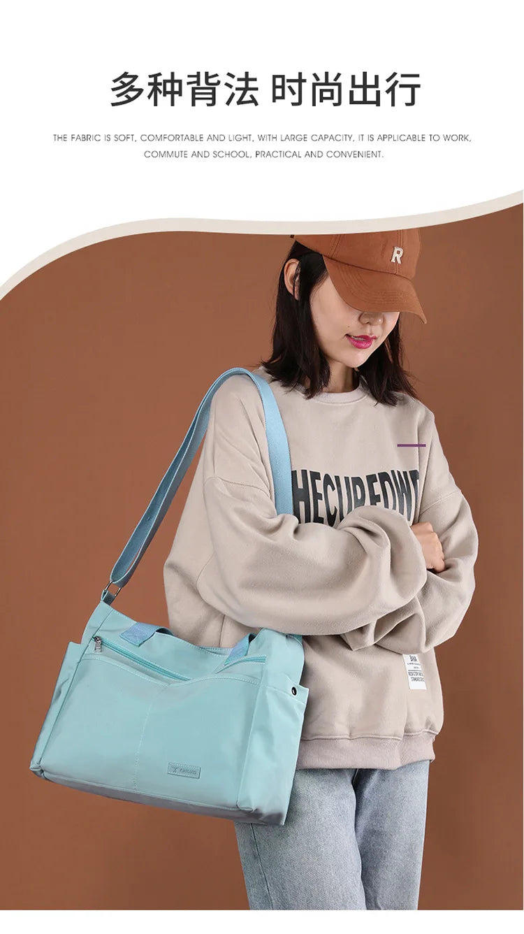 Women Bag Crossbody Nylon Large Capacity Shoulder Bag Lightweight Handbag Maternity Diaper Baby Bag For Mom Travel Dropshipping