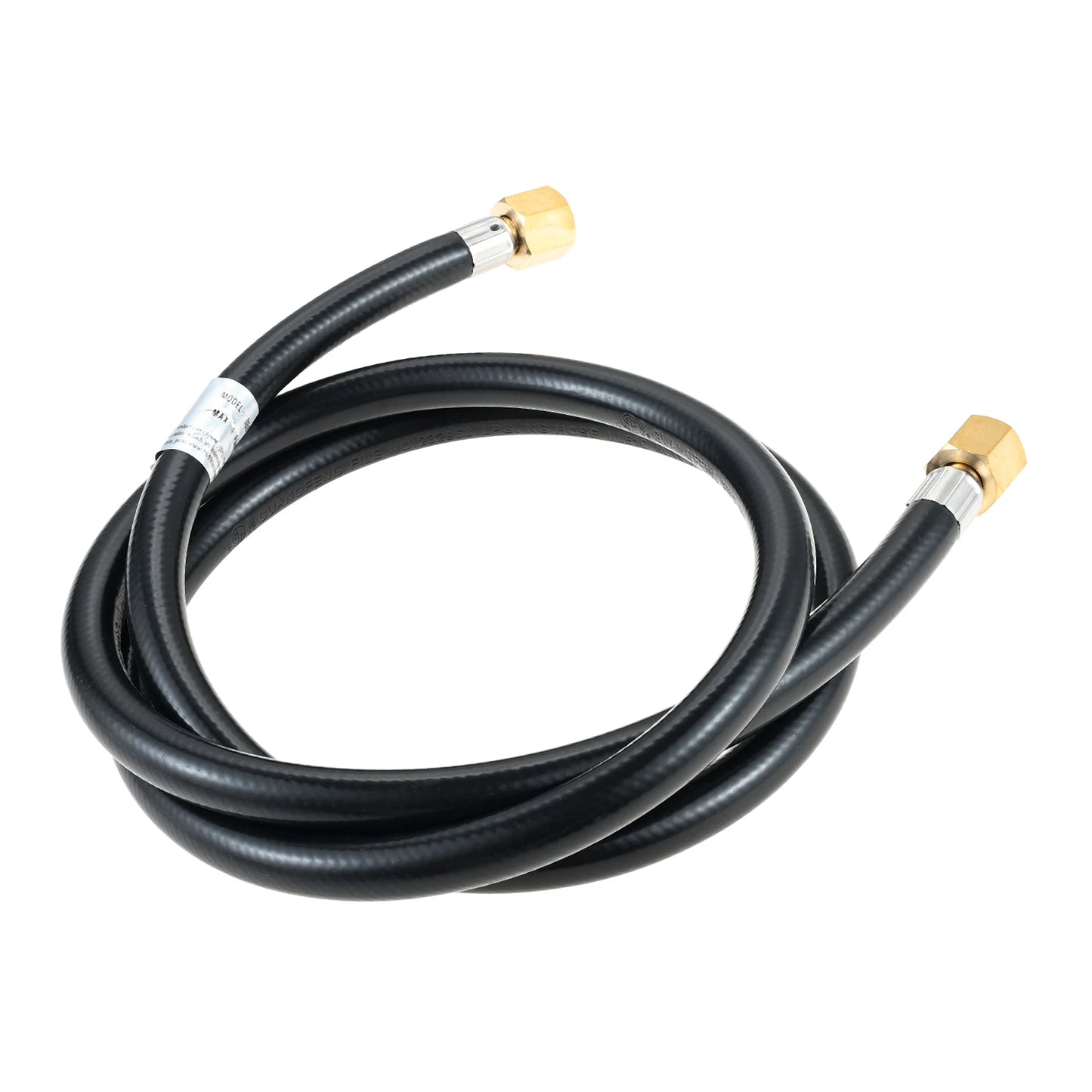 5FT Propane Hose Extension RV Quick Connect Gas Line for Grill/Heater/Fire Pit with 3/8-inch Swivel Female Flare Brass Fittings