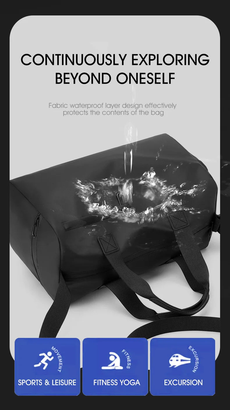 Fashion Travel Bags For Women Large Capacity Men's Sports Bag Waterproof Weekend Sac Voyage Female Messenger Bag Dry And Wet