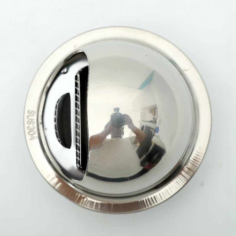 Round Wall Vent Cover, 304 Stainless Steel Vent, Hemispherical Grille Vent Cover, Wall Vent Cover, Stainless Steel Exhaust Vent, Round Vent Cover Suitable for Outdoor Ventilation Systems, Dryer Exterior Vent Cover, Stainless