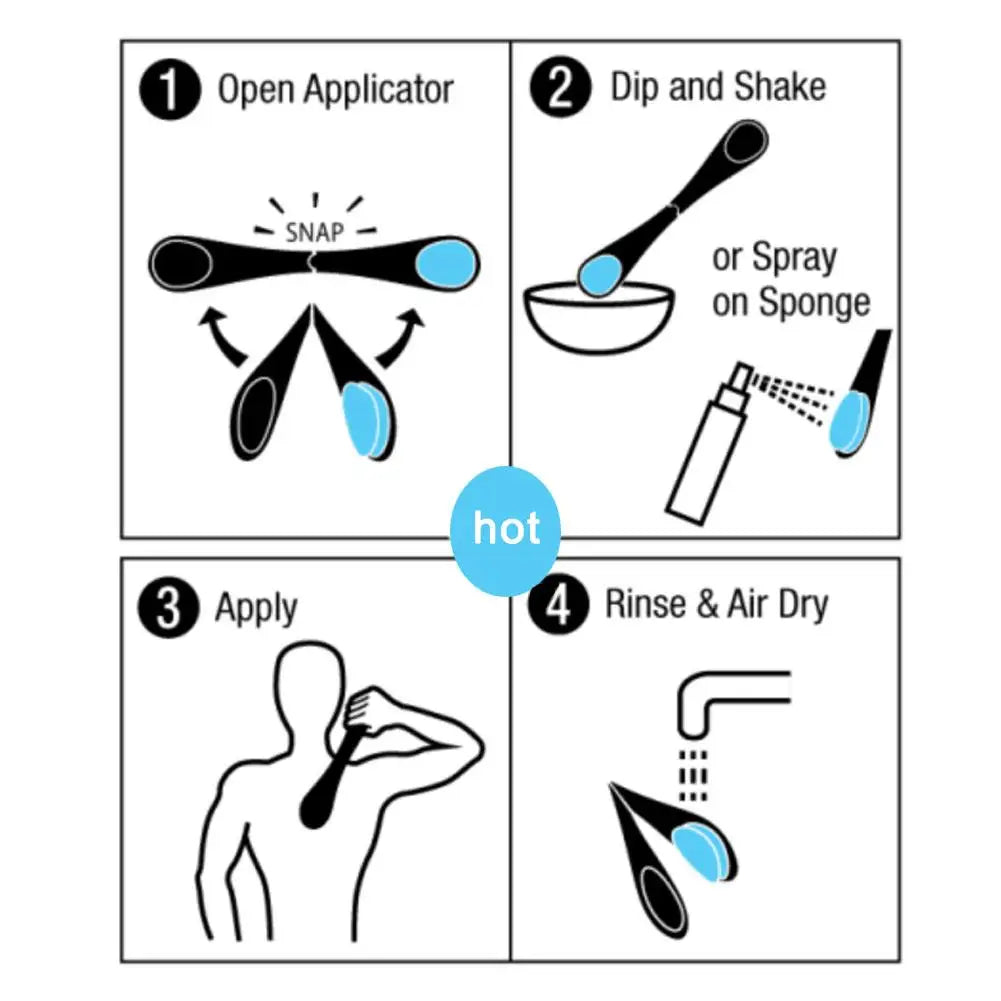 Long Handle Bath Sponge Back Scrubber Bathing Tool Skin Clean Body Exfoliating Back Scrubber Brush Lotion Applicator Tool