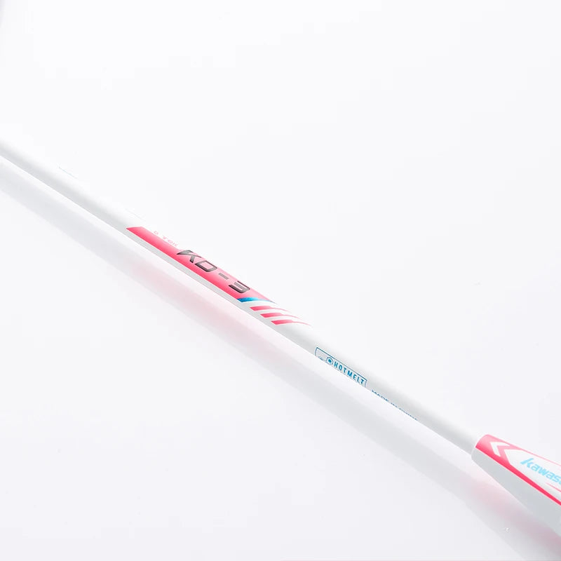 Kawasaki KD-3 Carbon Fiber Badminton Racket 2PCS-Pair Red Blue Badminton Set 18-22 pounds