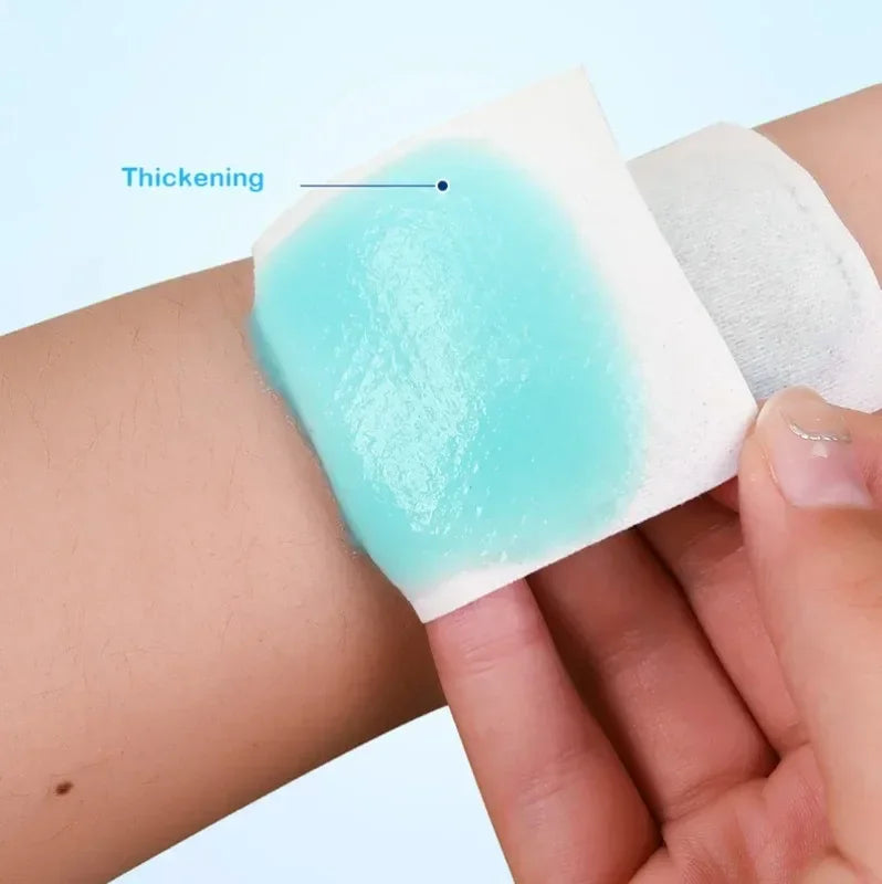 5-1Pairs Summer Ice Gel Cooling Patches Headache Pain Relief Fever Forehead Strip for Summer Cool Lower Temperature Ice Stickers