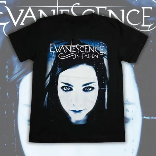 Vintage Rock Band Style Heavy Metal Evanescence Graphic T Shirts Woman Man High Quality Cotton T-shirt Music Ropa Hombre