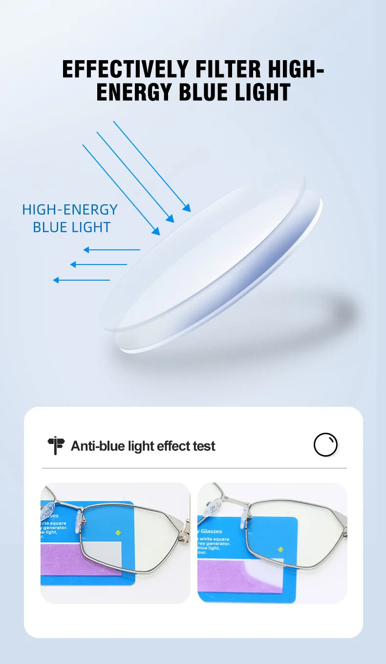 2023 New High Quality Luxury Anti Blue Light Reading Glasses for Men and Women's Photochromic Eyeglasses With Diopter 0 to +600