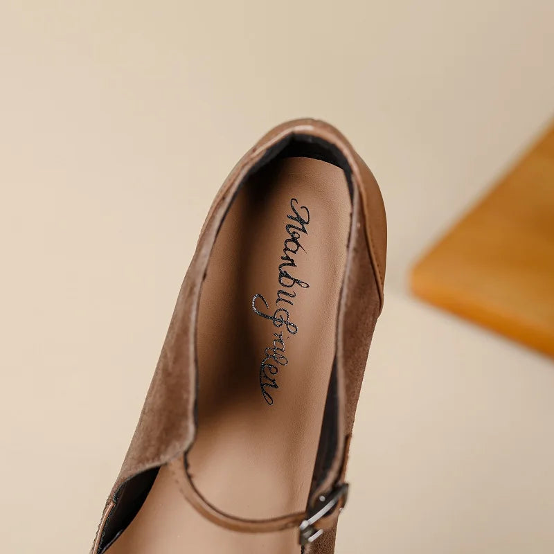 【JOCHEBED HU】Size 33-40 2023 New Soft Genuine Leather Women Heels Fashion Sexy Club Party Wedding High Heel Shoes