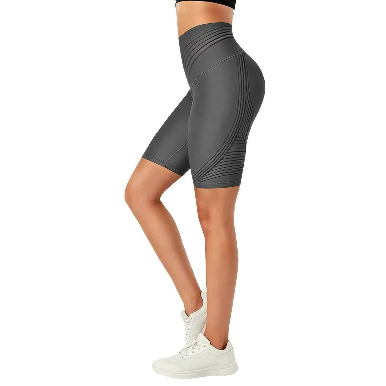 Women High Waist 5 Inch  Shorts Butt Lift Yoga Shorts Naked Feel Breathable Tight Run Gym Workout Outer Athletic Biker Shorts