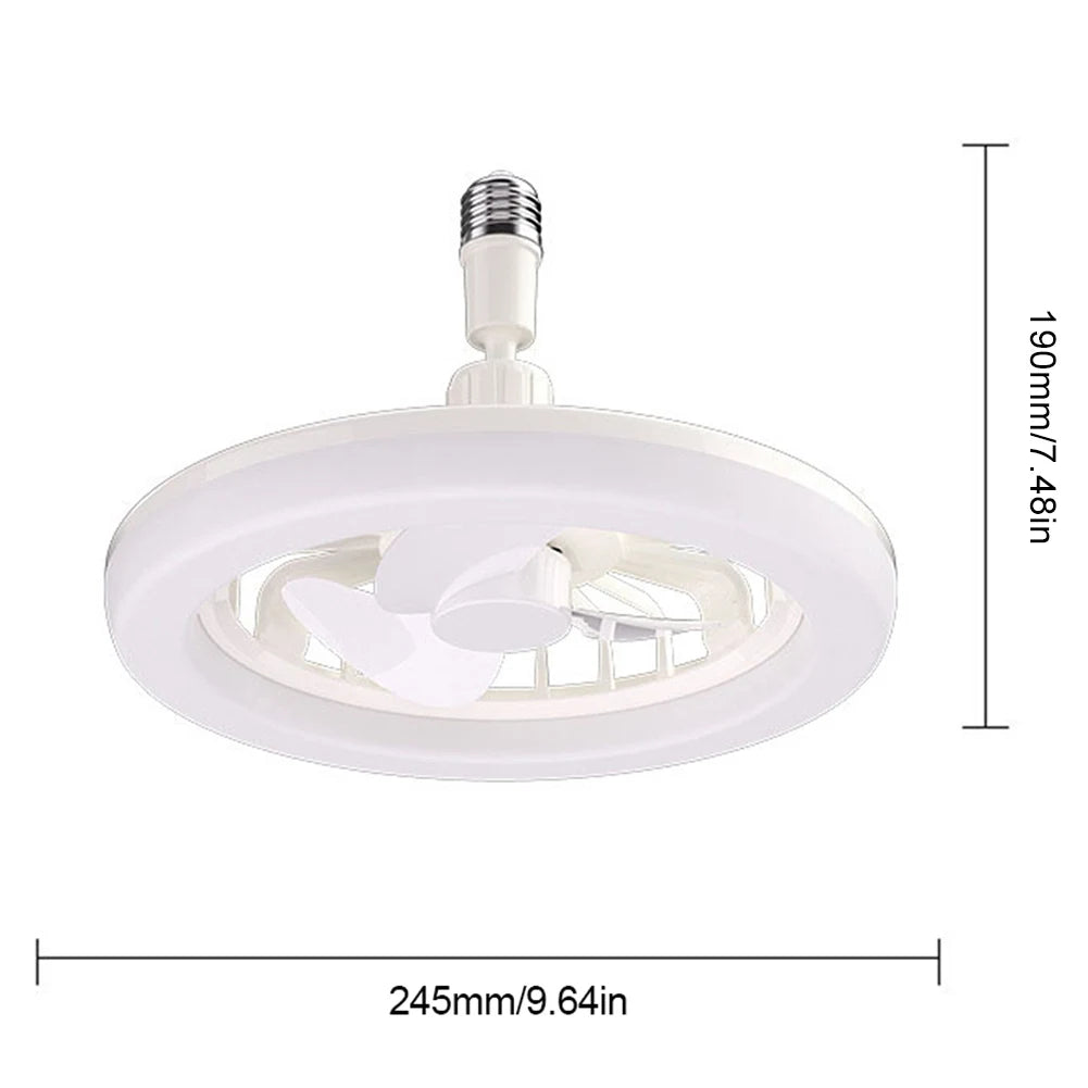 Ceiling Fans with Lights and Remote Socket Ceiling Fan Light Screw in E27 LED Bulb Fan Dimmable LED Fan Light for Bedroom