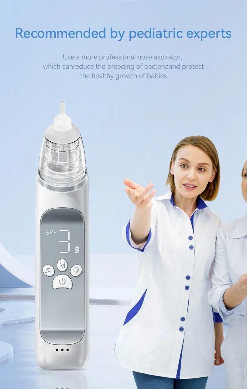 Electric Nasal Aspirator for Babies and Infants Gentle Snot Booger Cleaner Nasal Suction Machine for Congestion Relief Baby Care