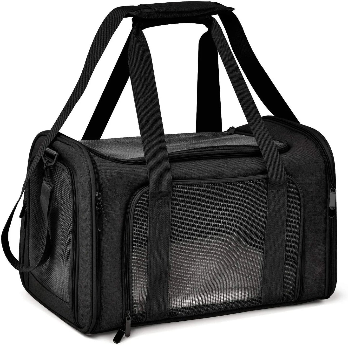 Airline Approved Pet Carrier for Cats & Dogs – Foldable Dog Bag with Soft Mat, Breathable Mesh Windows, Travel-Ready Cat Carrier