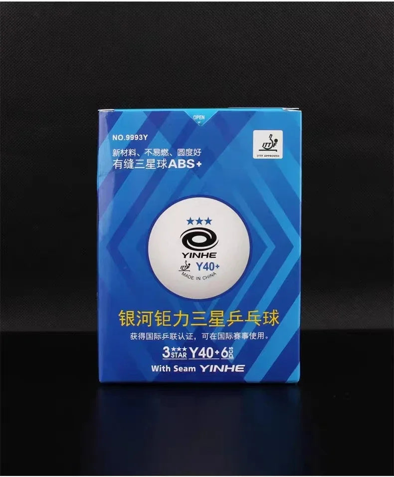 ITTF approved YINHE   Y40+ 3 Star ABS Seamed  PP Ball Table Tennis ball / ping pong ball 1 box 6pcs