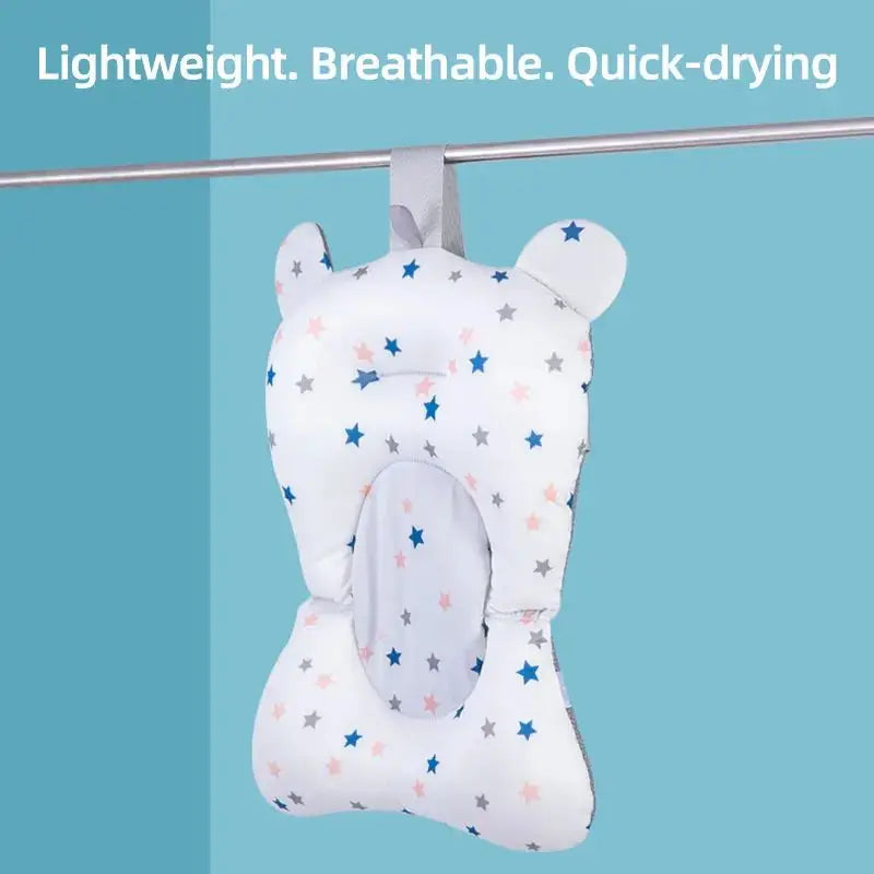 Baby Shower Bath Tub Pad Non-Slip Newborn Bathtub Mat Safety Nursing Foldable Support Comfort Body Cushion Mat Pillow Cartoon