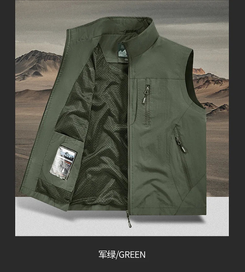 Multi-pocket Vest, Outdoor Activities, Rock Climbing, Hiking, Camping, Fishing, Mountain Climbing, Traveling, Photography, Vest