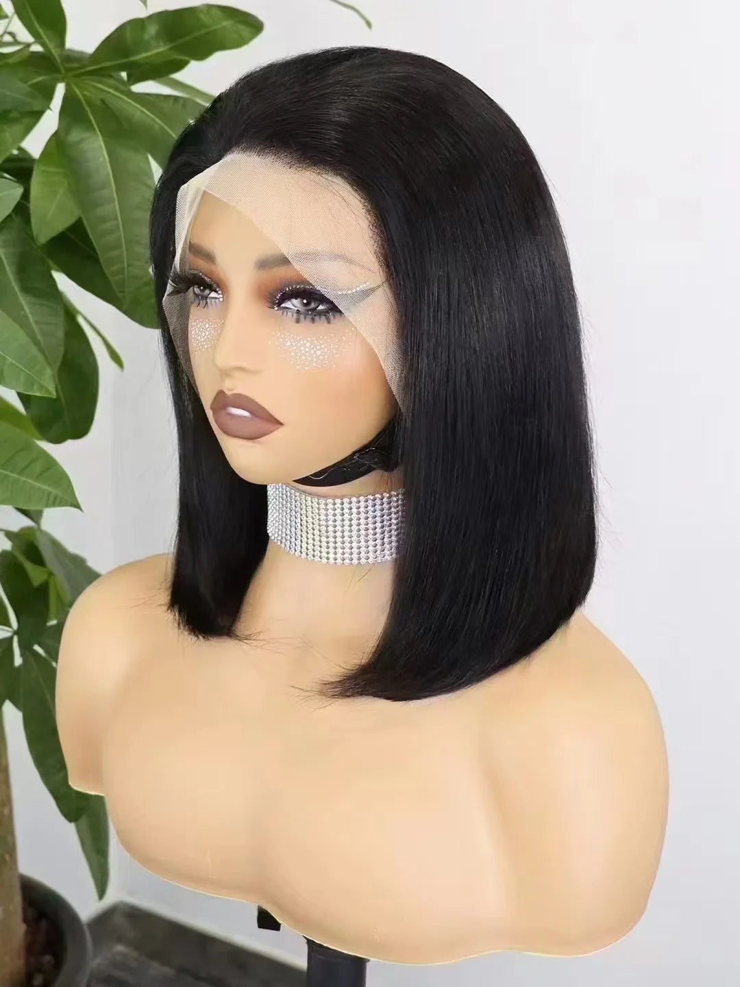 Straight Wigs 350% Density Thick Double Drawn 12A Human Hair 13x4 Lace Front Human Hair Wig for Black Women 10-16 Inches