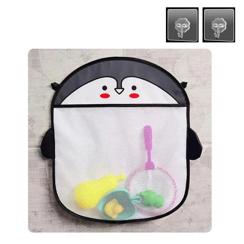 Eco-friendly Baby Bath Toys Storage Bag Strong Suction Cups Quick Dry Mesh Organizer for Toddler Bathtub Play Time