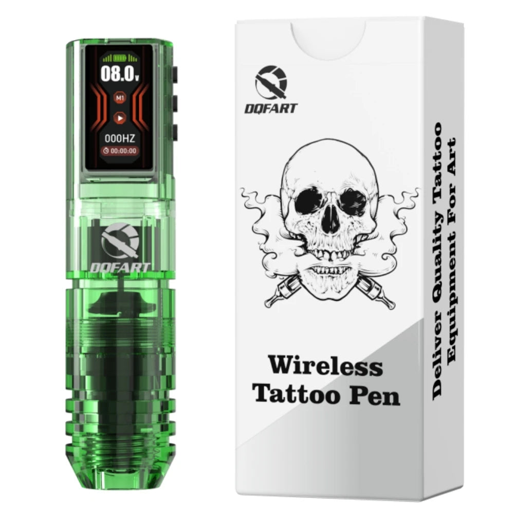 DQFART Hot Poseidon Wireless Tattoo Machine Pen 3Styles 6Colors 1600mAh Safe Professional Artists Creative Designs Beginner