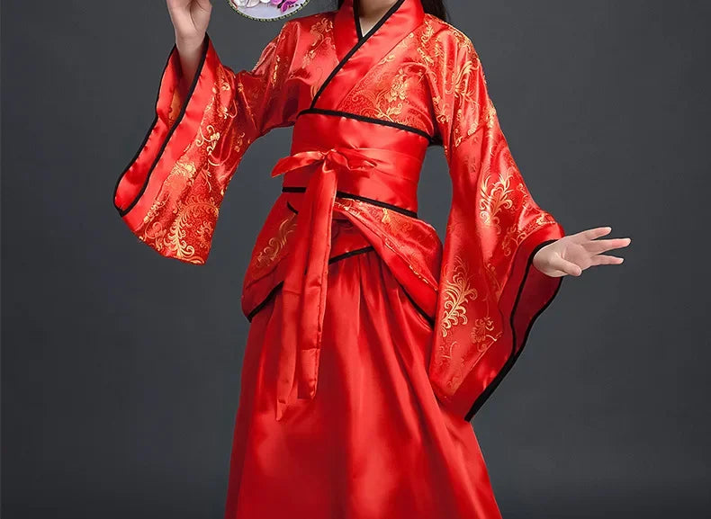 Halloween Cosplay Kids Set Dance Performance Dress for Girls Show Disfraz Child Hanfu Dress Costume Chinese Traditional Clothes