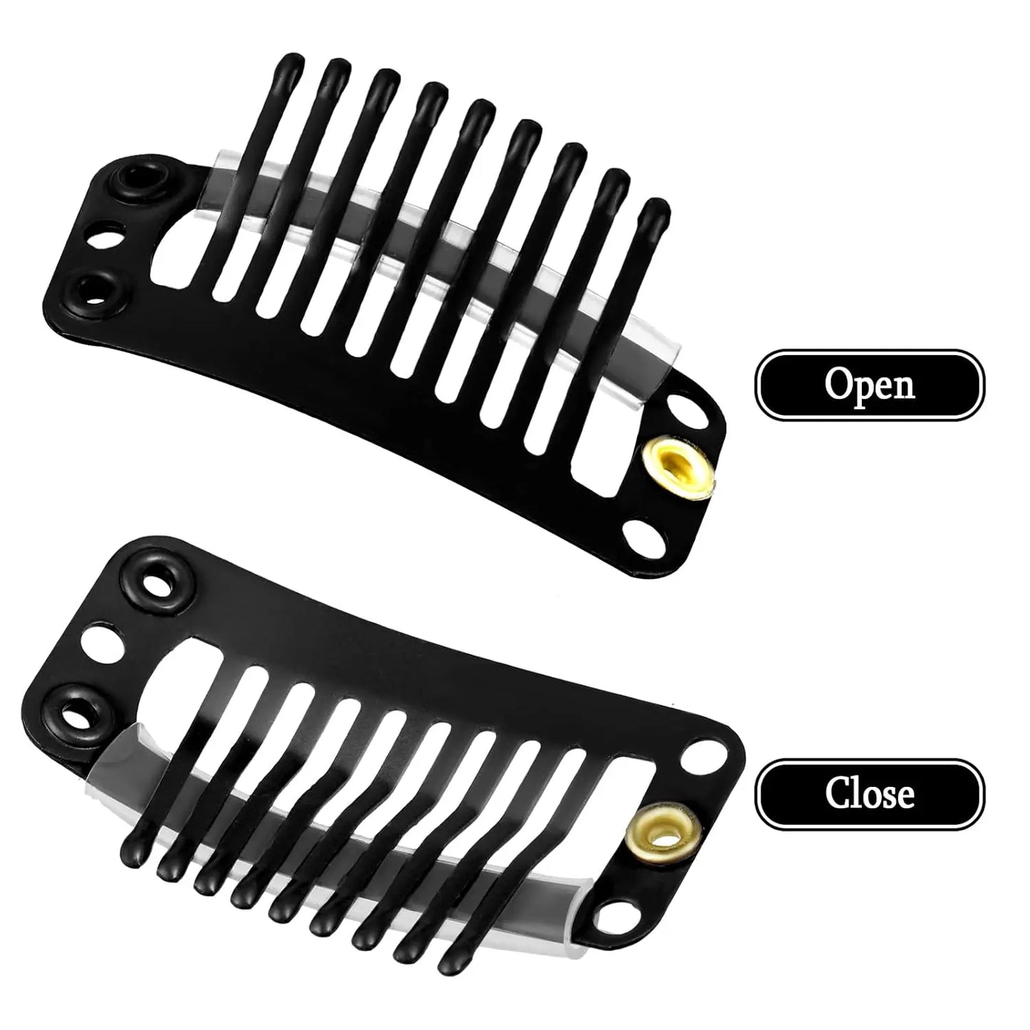 10/20/50 Pcs Hair Extensions Clips 9-Teeth Wig Comb Clips Snap Hair Extension Accessories Tool 32mm