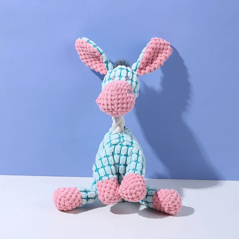 Pet Dog Plush Vocalizations Funny Donkey Toys Resistant to Biting and Grinding Teeth Interactive Vocalizations Pet Toys