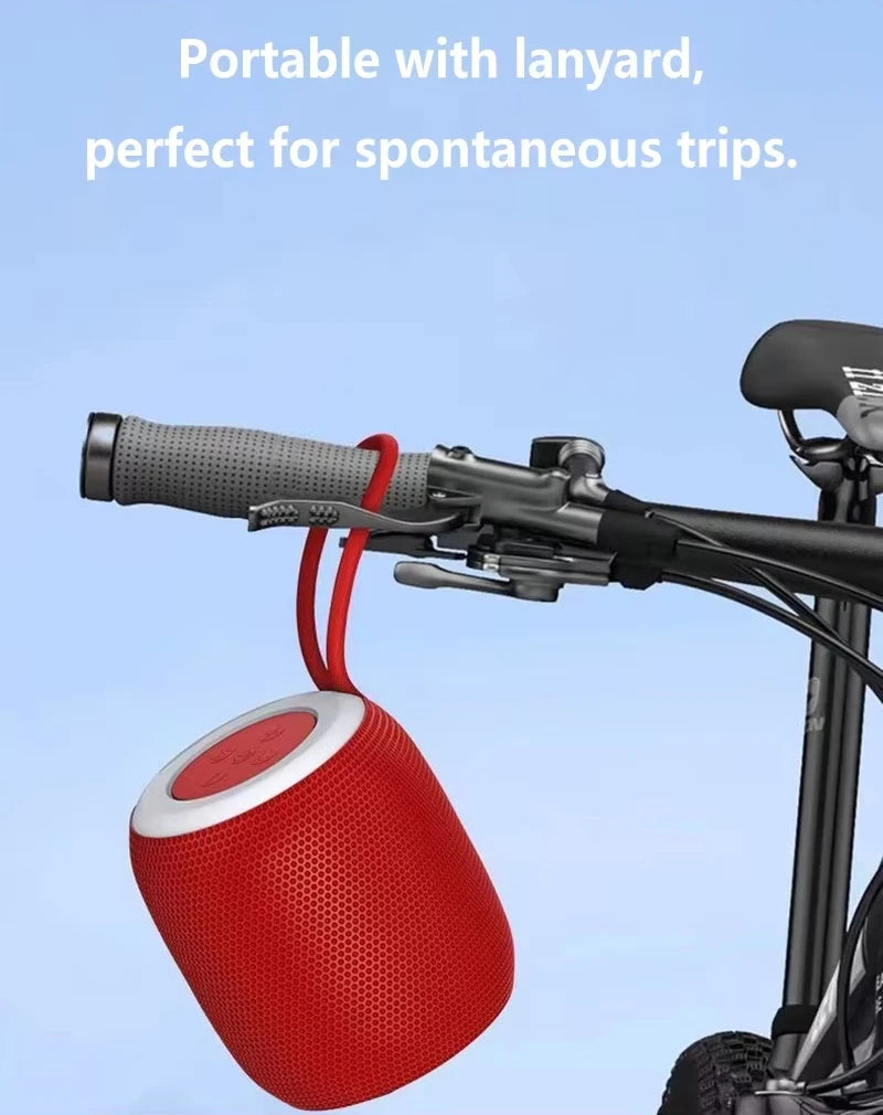 Lenovo Mini Bluetooth Speaker with Lanyard Portable Outdoor Home Mini Speaker with Deep Bass Travel Essentials Valentines