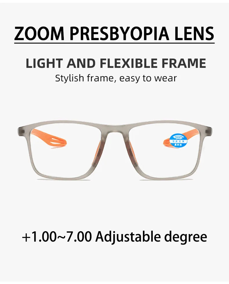 BOYSEEN Sports smart zoom reading glasses with adjustable ultra light technology for reading reading presbyopia glasses