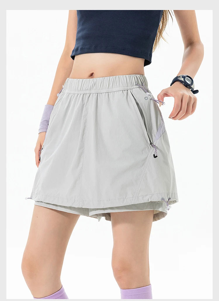 Outdoor Sport Skirts Shorts Women Summer Streetwear Hiking Lightweight Quick Dry Loose Casual Cargo Shorts Skirts