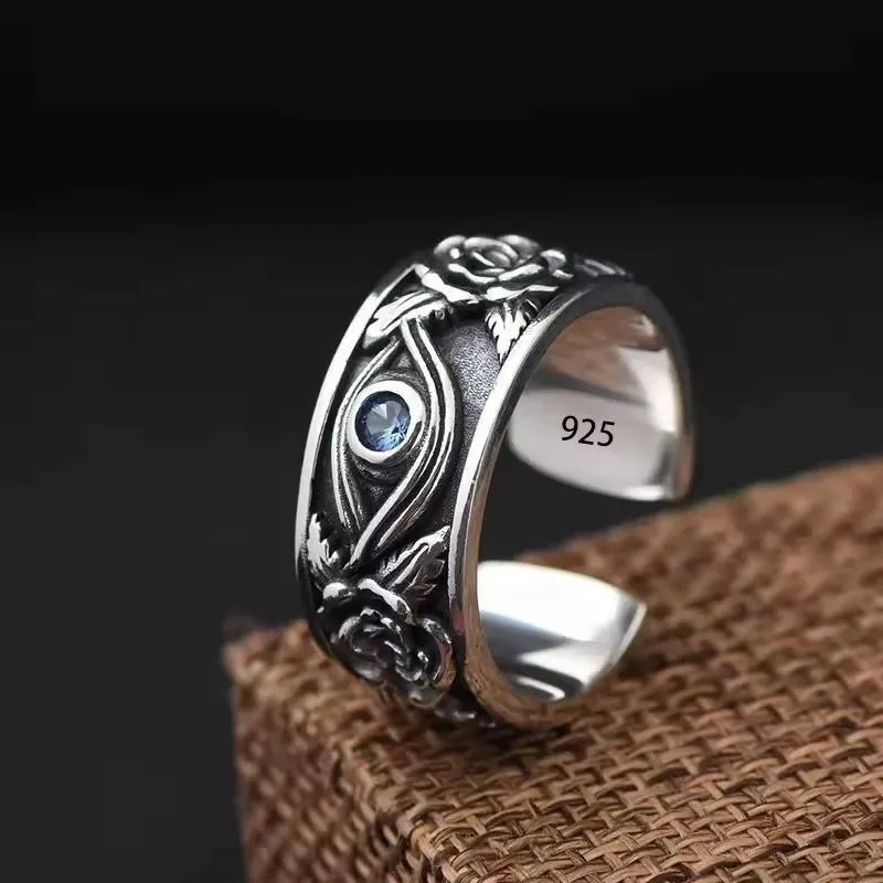 VENTFILLE 925 Sterling Silver Rings for Women Couple Blue Stone Star Jewelry  Party Birthday Gift Dropshipping Wholesale