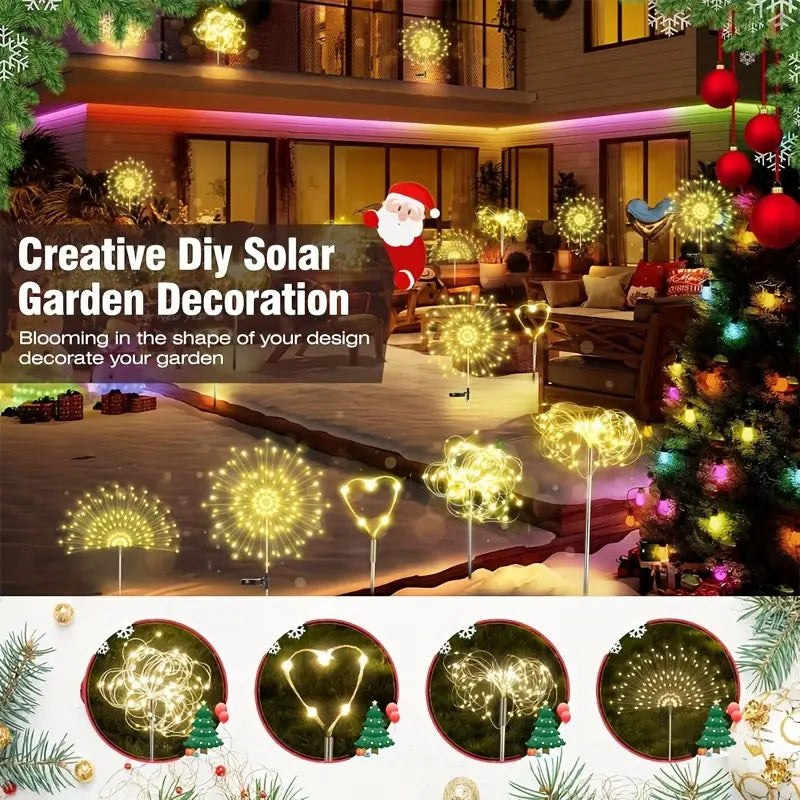 Landscape Fairy Light Solar Firework Lights Waterproof Sparkles Garden Lights Outdoor Decoration Light Yard Patio Pathway