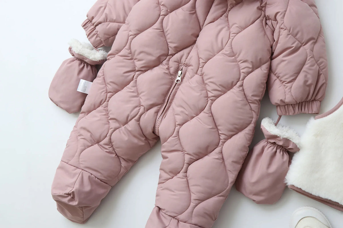 Winter 0-2Y Baby Clothes Thicken Fleece Boys Rompers Toddler Boys Jumpsuits Warm Fur Lining Footies And Vest 2 Pcs Snowsuit