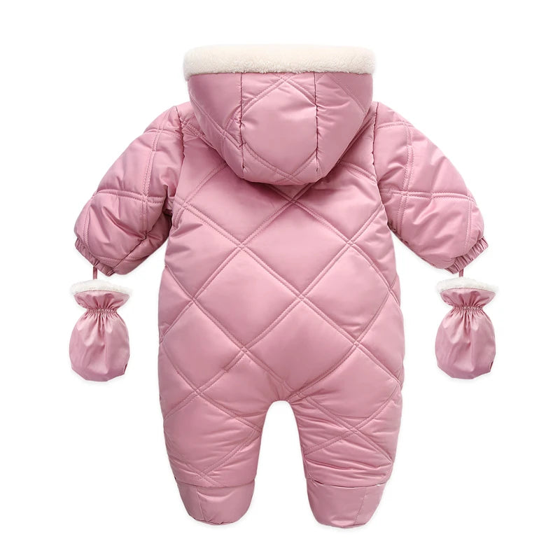 Ircomll Hight Quality Newborn Baby Winter Clothes Snowsuit Warm Fleece Hooded Romper Cartoon Lion Jumpsuit Toddler Kid Outfits