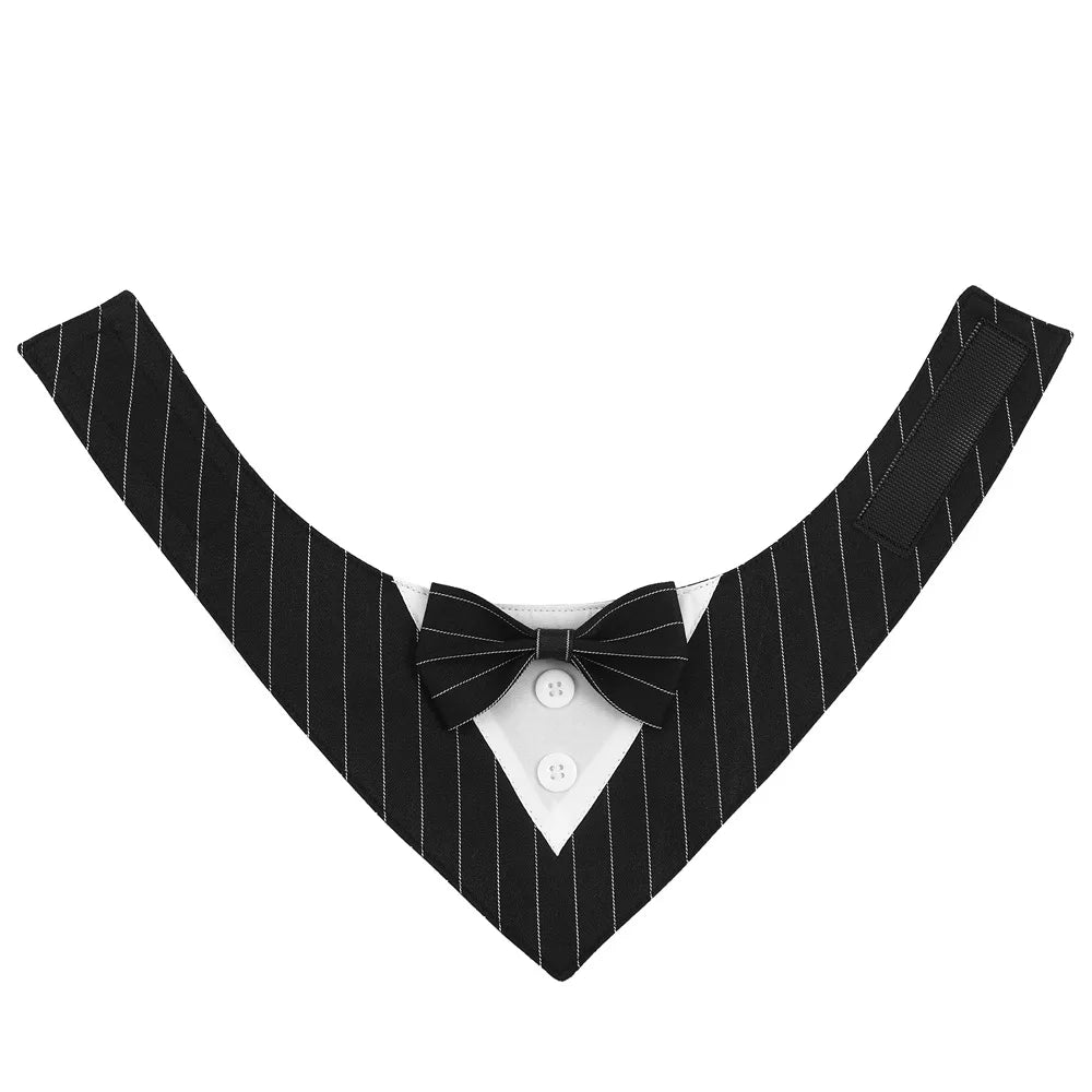 Sucado Handsome Wedding Pet Dog Bandana Elegant Suit Bowtie Luxury Triangular Scarf Collar Engagement Party Gifts Accessories