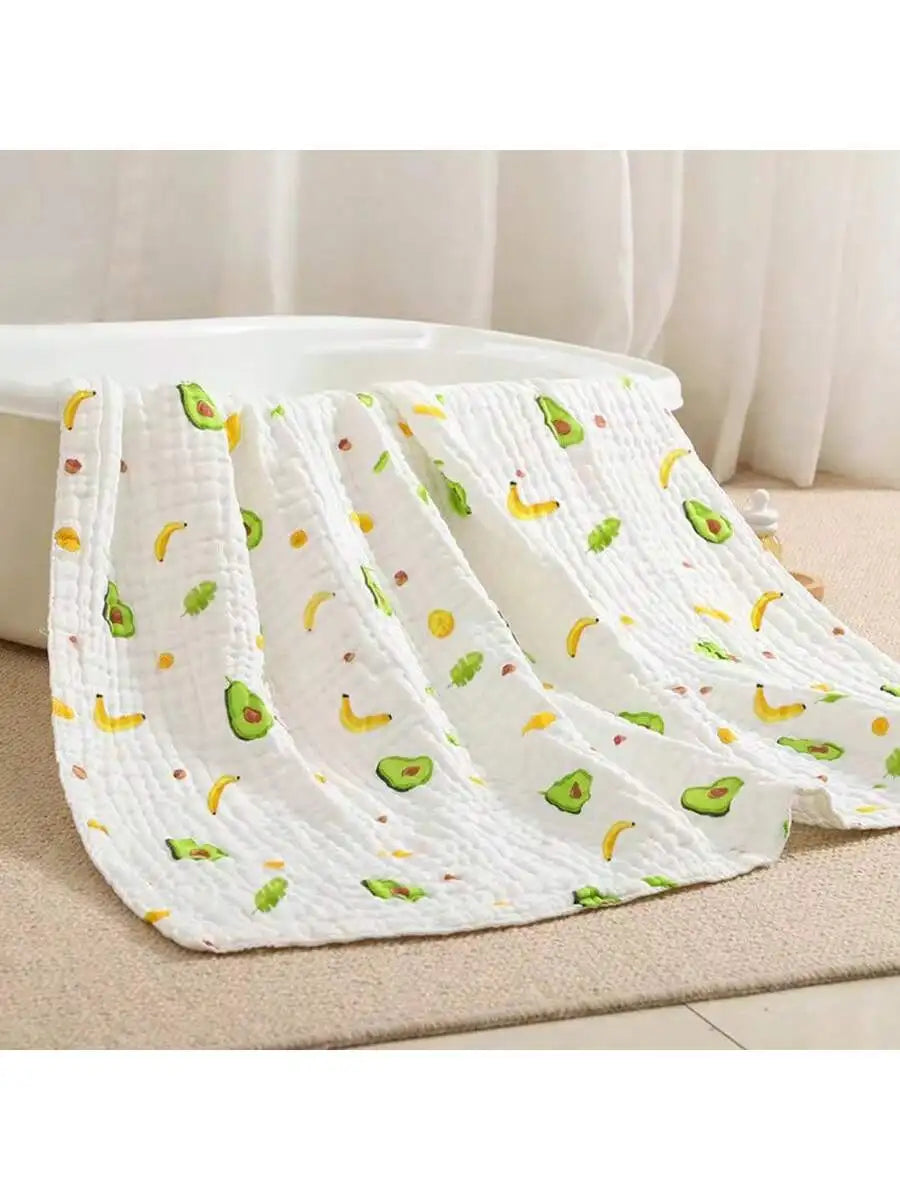 Baby Washcloth 4-Layer Gauze Infant Bath Towel Newborn Bathrobe Cotton Blanket for Boy Girl Children's Blanket Swaddle Wrap