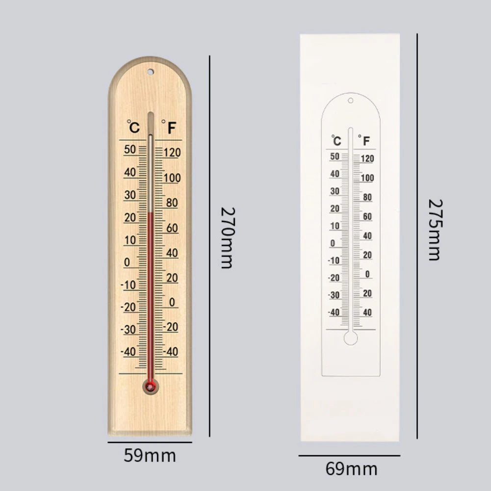 High Precision Battery Wooden Thermometer Wall Mounted for Accurate Temperature Measurement in Home Laboratory