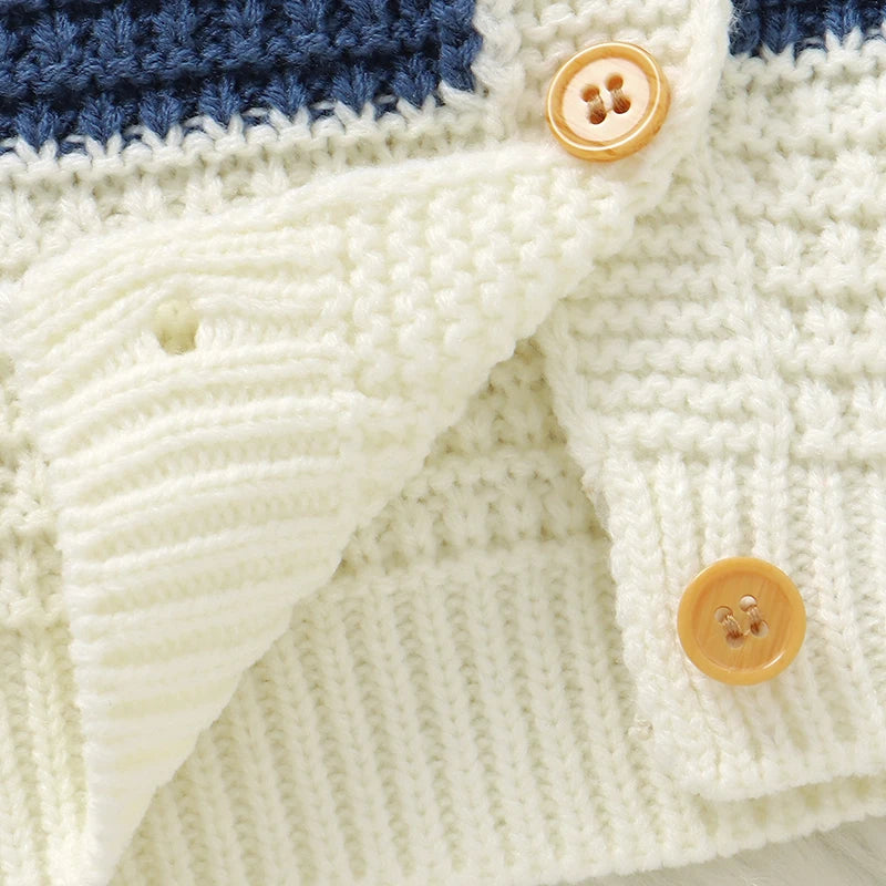 Winter Baby Clothes Sets Autumn Casual Long Sleeve Knit Newborn Infant Sweaters Jacket+Romper Outfits 2pcs Toddler Costume 0-18m