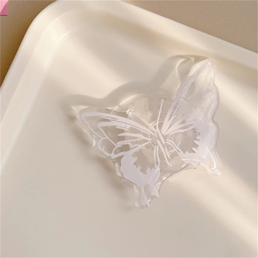 Cute Butterfly Phone Grip Tok Griptok  Holder Ring For iPhone 16 Universal Accessories Lovely Bowknot Phone Stand Bracket Socket