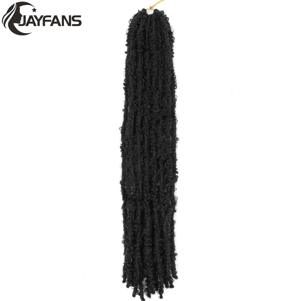 18 24 Inch Butterfly Locs Crochet Hair Extensions Synthetic Distressed Butterfly Soft Locs Crochet Braids Hair for Black Women