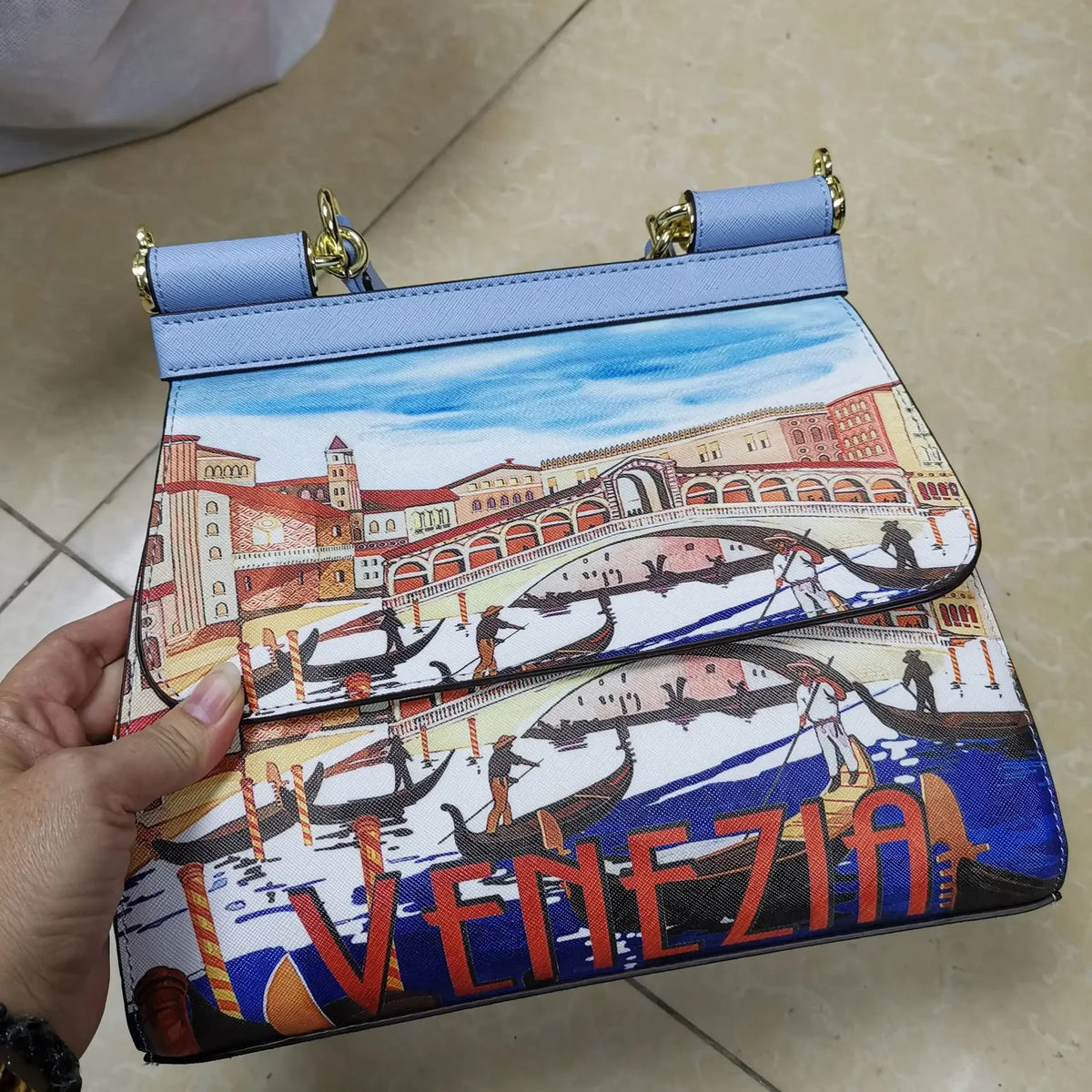 Luxury Women Bags Leather Vintage Painting Art Purse Handbags Girl Shoulder Bag Fashion Cross Body Messenger Bag Female Totes