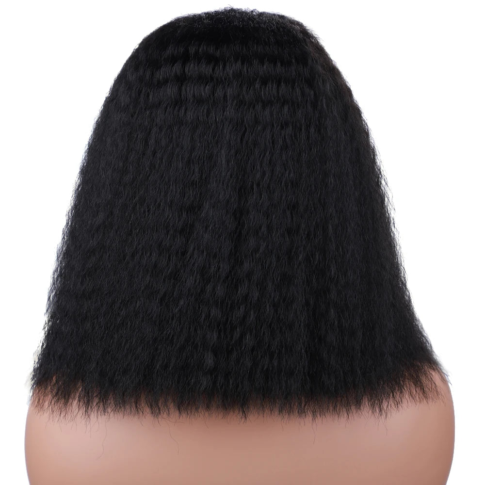 Synthetic Kinky Curly U Part Wigs Afro Kinky Synthetic Hair Wigs U Part Wigs for Women Black Kinky Curly Synthetic Puffy Hair