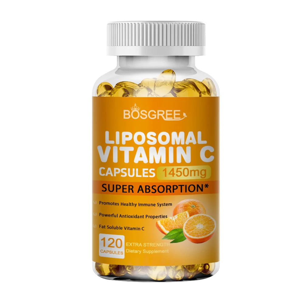 Liposomal Vitamin C Capsules with Zinc Supplements- Immune Support, Collagen Production, Skin Health,Antioxidant,Stomach Comfort