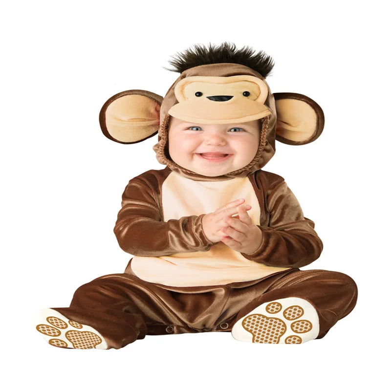 New Arrival High Quality Baby Boys Girls Halloween Dinosaur Costume Romper Kids Clothing Set Toddler Co-splay Triceratops