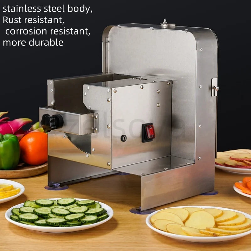 Electric Commercial Manual Slicer Cutting Fruit Machine Lemon Slicer Potato Carrot Ginger Slices Lotus Root Slices