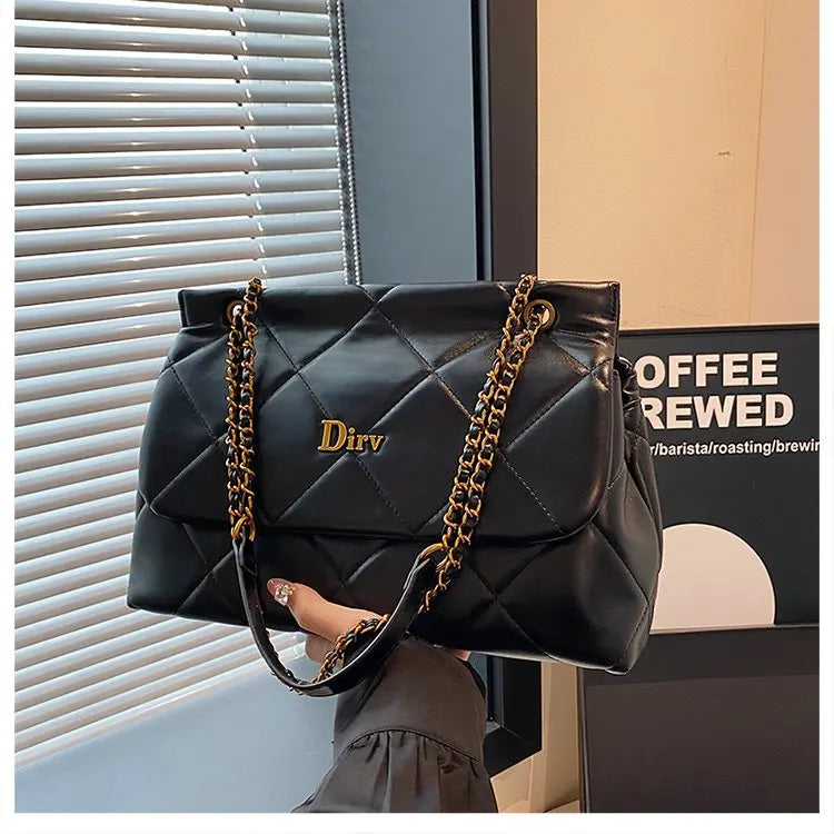 Square Vintage Leather Crossbody Bag Women Handbag Designer Shoulder Tote Purse Classic Diaper Bag