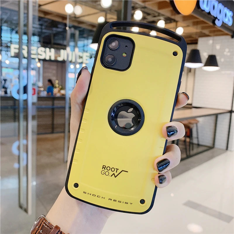 Root go Hybrid Shockproof Case For iPhone 13 12 Pro Max Heavy Duty Armor Case For iPhone 11 X XS Max XR 8 7 Plus Silicone Cover