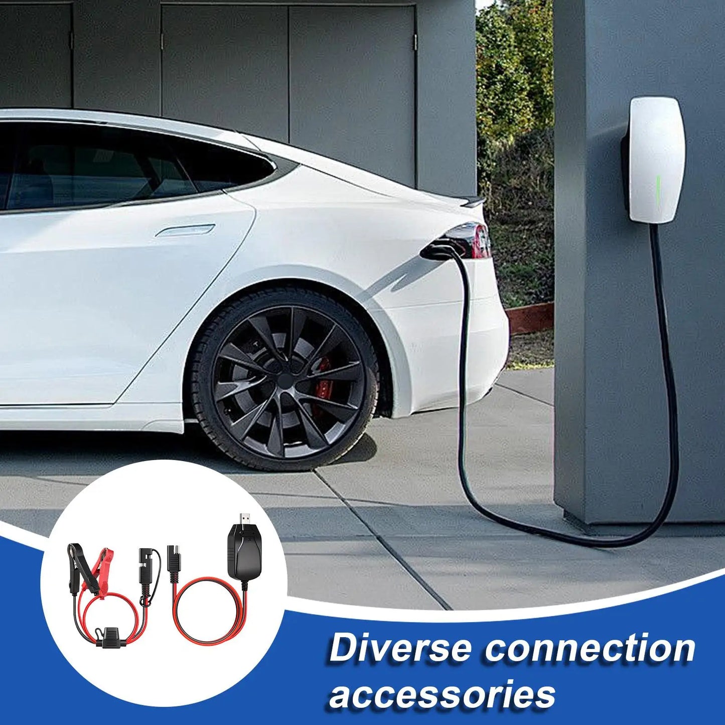 Portable 12V Motorcycle Battery USB Charger USB Smart Portable Maintainer Outdoor C Emergency Power Charger For Car Marine Boat