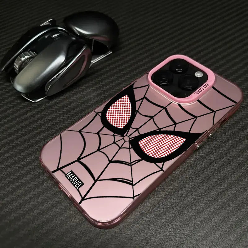 Fashion MarvelS Spider-manS Eye Phone Case For iPhone 17 17e 16e 16 15 14 13 12 11 mini Pro Max X Air Plus Anti Fall Matte Cover