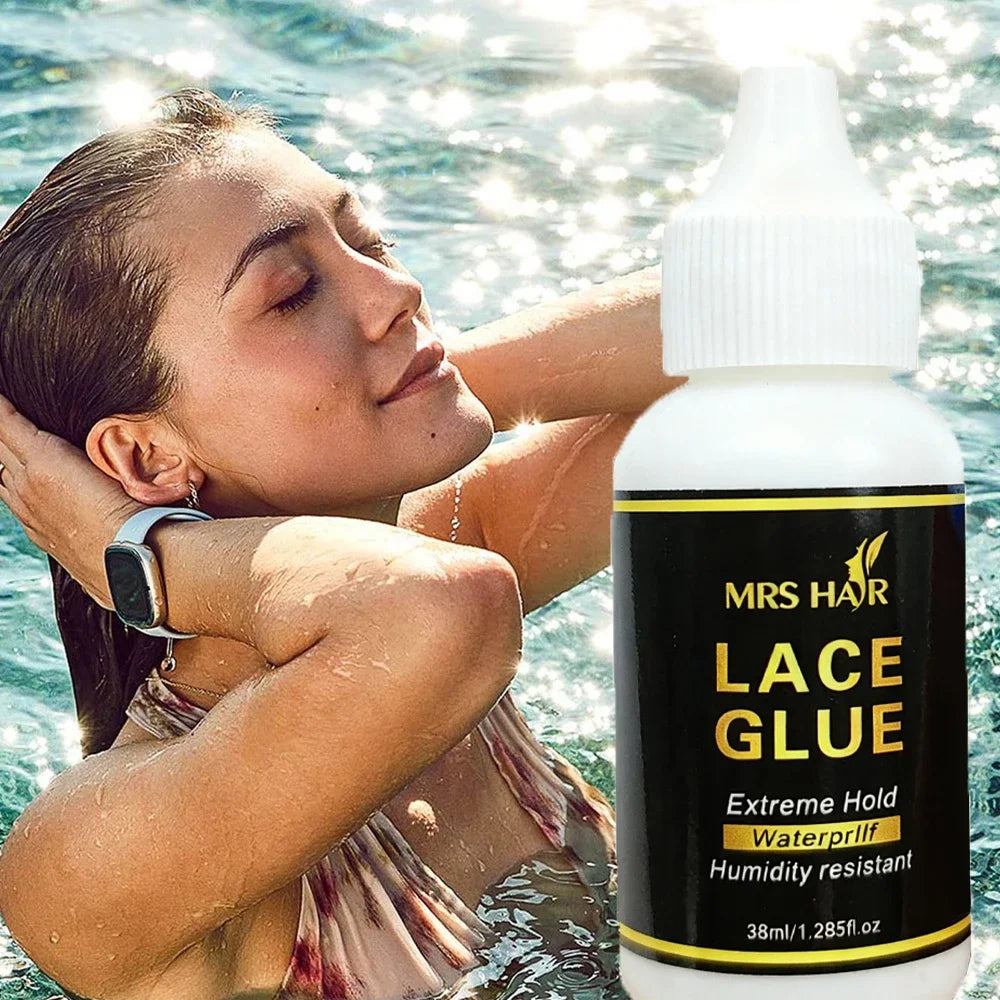 Extreme Hold Waterproof Lace Glue 38ml Wig Adhesive for Lace Frontal And Full Lace Wigs Durable Long-Lasting