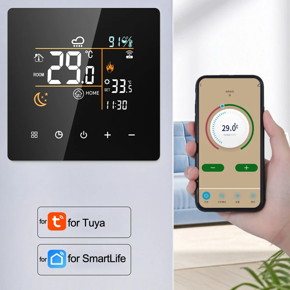 For Tuya Smart WiFi Thermostat And Hygrometer Digital Temperature Controller Temperature Humidity Infrared Controller