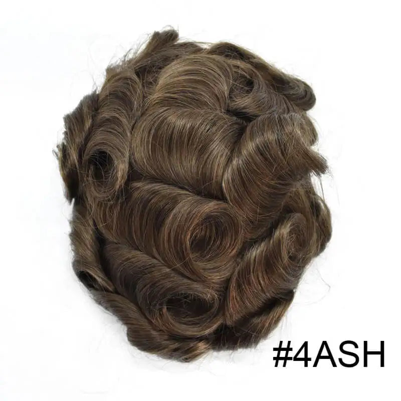 100% Density Full Lace Male Hair Prosthesis Swiss Thin Lace Men's Wig Natural Hairline Human Hair Man Hair System Wigs For Men