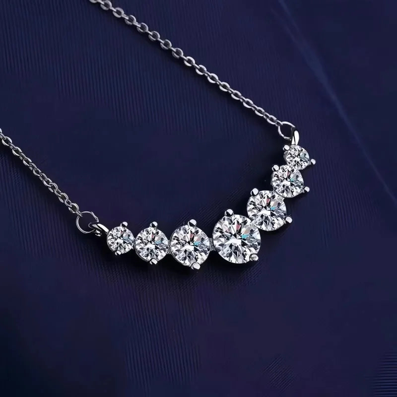 925 Sterling Silver Necklace Pendant 5A Zircon Fashion for Women Wedding Jewelry Engagement Charm Party Gift Fine fine chain